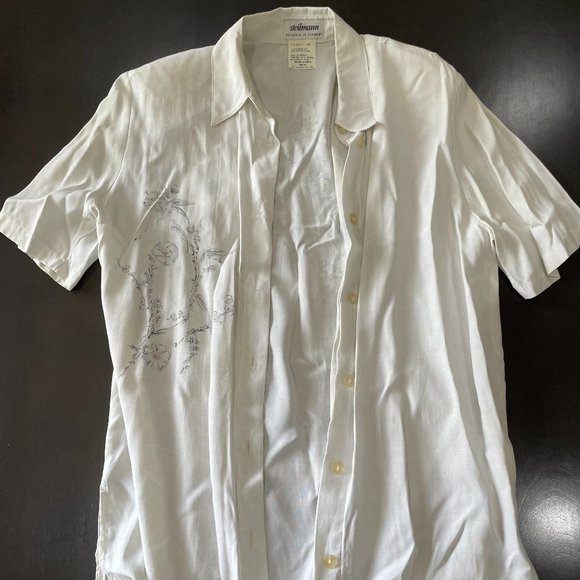 Vintage Steilmann Short Sleeve Button Down Blouse - Picture 1 of 2